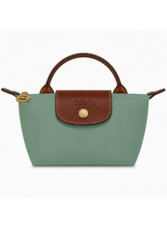 Longchamp Mini Dual-Use Handheld & Crossbody Bag, Water-Resistant Nylon Trim, Sage Green - Image 1