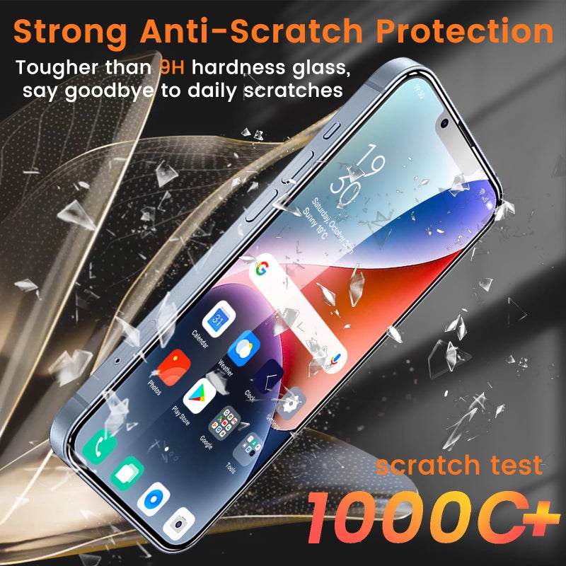 Lesakit 3+3 Pack Privacy Screen Protector for iPhone 14 6.1-Inch with 3 Pack Camera Lens Protector, Anti Spy Tempered Glass Film 9H Hardness Bubble Free Case Friendly - Image 4