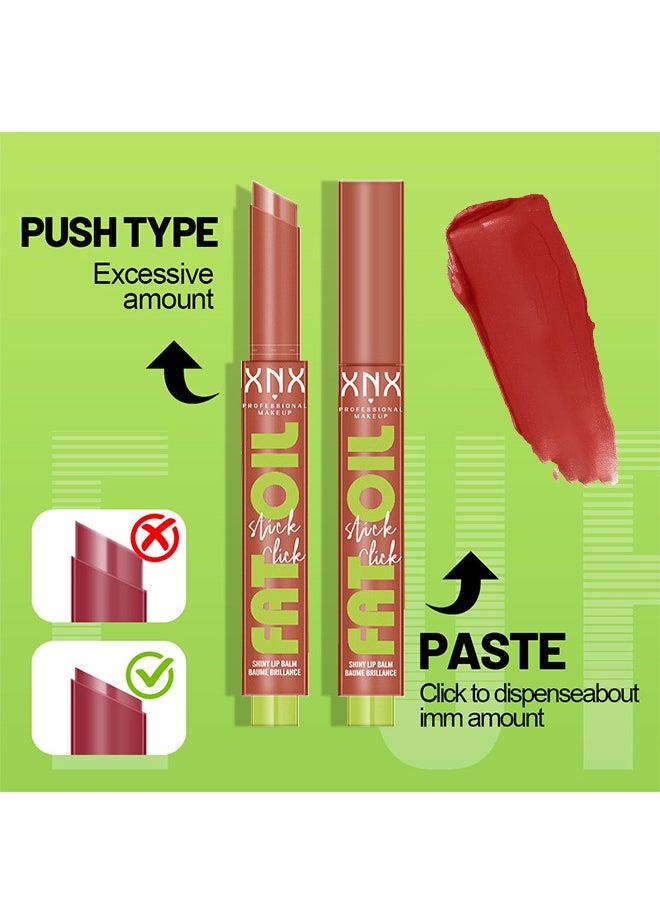 XNX - Fat Oil Slick Click Shiny Lip Balm, Lightweight Buildable Formula, Longlasting Hydrating Non Sticky Lipgloss - Image 1