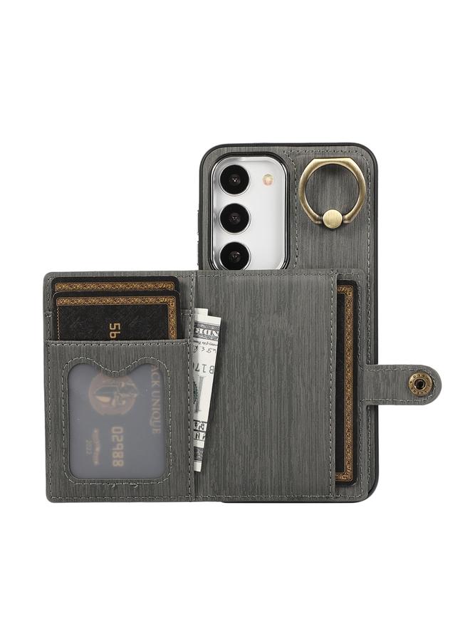 erorex Case For Samsung Galaxy A34 5G Brushed Texture Wallet Ring Holder Phone Case - Image 4