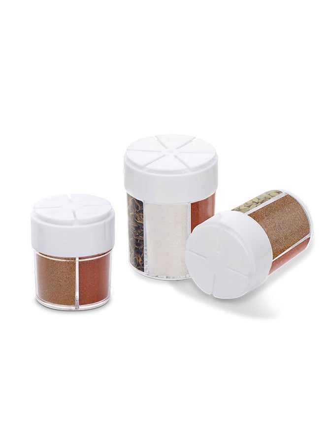 AL SANIDI - Divided Plastic Spices Storage, Tea, coffee and sugar storage for trips, Transparent , big - Image 1