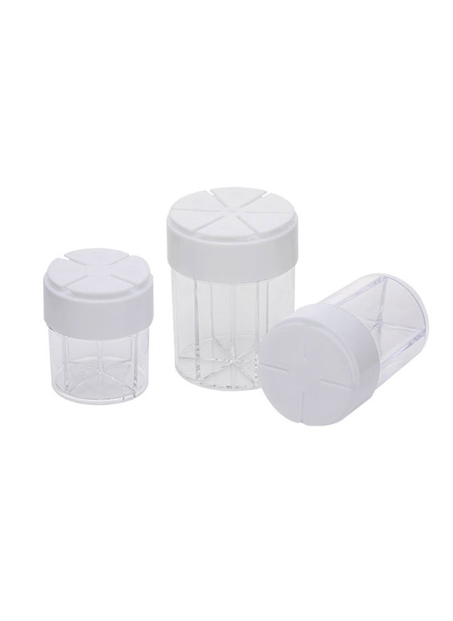 AL SANIDI - Divided Plastic Spices Storage, Tea, coffee and sugar storage for trips, Transparent , big - Image 1