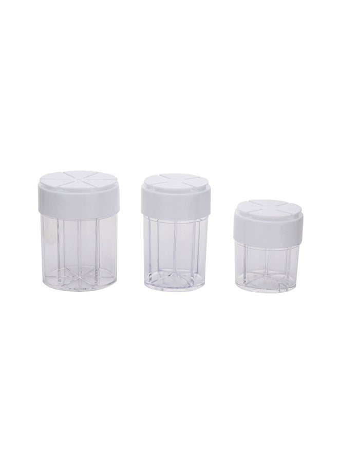 AL SANIDI - Divided Plastic Spices Storage, Tea, coffee and sugar storage for trips, Transparent , big - Image 1