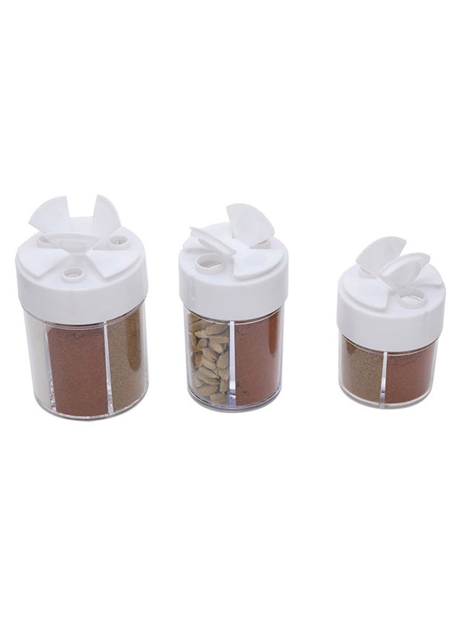 AL SANIDI - Divided Plastic Spices Storage, Tea, coffee and sugar storage for trips, Transparent , big - Image 1