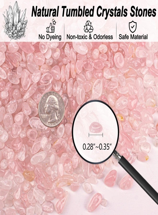 حصى أحواض السمك من الكوارتز الوردي من إيزيلاي، وزن 230 غرام، رقائق كريستال طبيعية مصقولة، أحجار طبيعية مطحونة بكميات كبيرة للأعمال اليدوية | أحواض أسماك وسلاحف | ديكور منزلي - 7-9 مم - Image 2