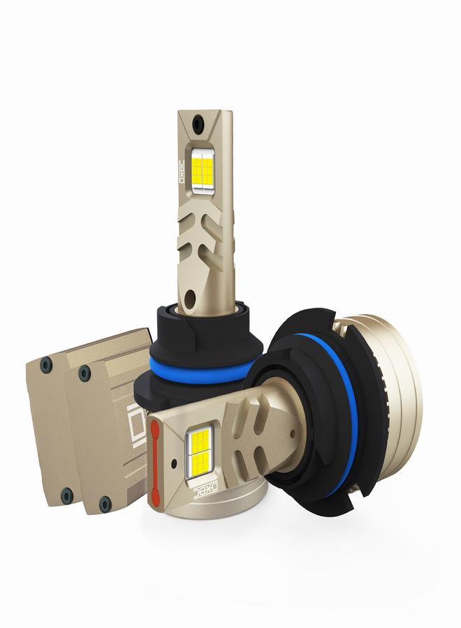 DXB-C Midnight 9007/HB5 160W 12000LM SET 6500K LED Car Headlights 300% Brightness New 6500K Cool White Bulb High Beam and Low Beam - 2 Pcs - Image 2