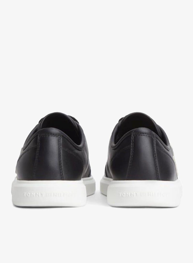TOMMY HILFIGER Logo Lightweight Leather Court Trainers - Image 4