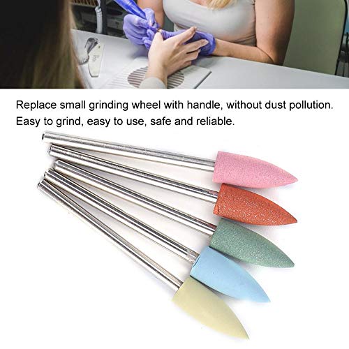 Brrnoo 5pcs Nail Drill Bits Set,Silicone Drill Bits for Nails Silicone Rubber Electric Grinding Head for Manicure Pedicure Nail Polishing Burr (152) - Image 3