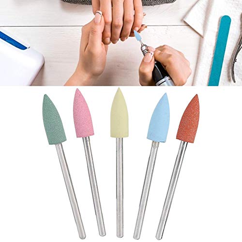 Brrnoo 5pcs Nail Drill Bits Set,Silicone Drill Bits for Nails Silicone Rubber Electric Grinding Head for Manicure Pedicure Nail Polishing Burr (152) - Image 1