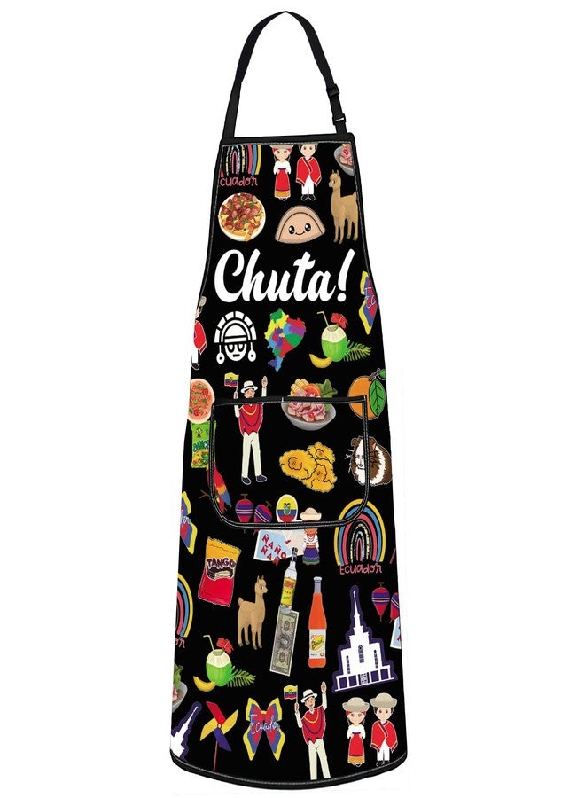 G2TUP Ecuador Kitchen Apron Ecuadorian Chuta Gifts South America Kitchen Apron Ecuador Themed Apron (Chuta) - Image 1