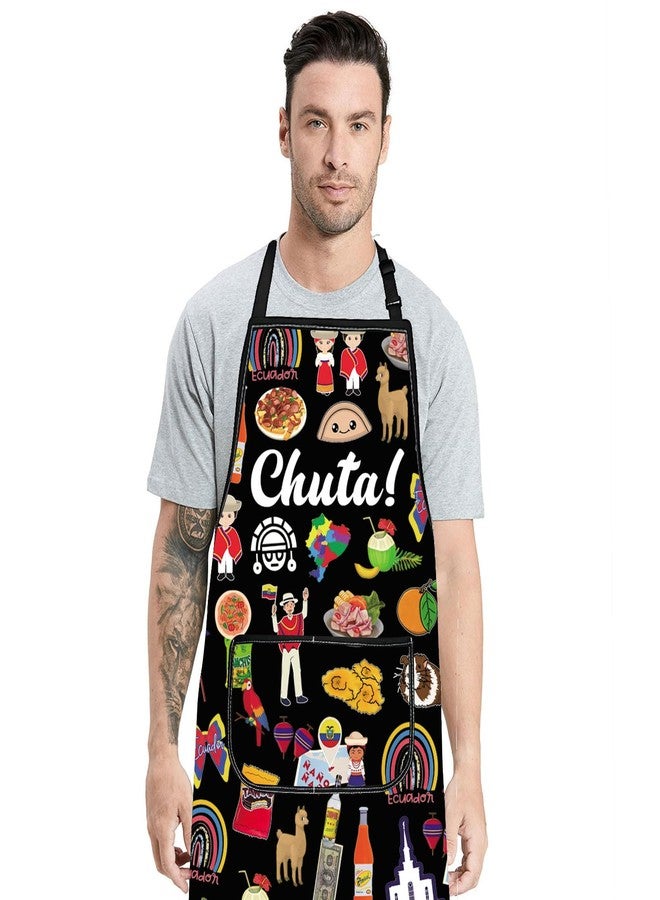 G2TUP Ecuador Kitchen Apron Ecuadorian Chuta Gifts South America Kitchen Apron Ecuador Themed Apron (Chuta) - Image 3