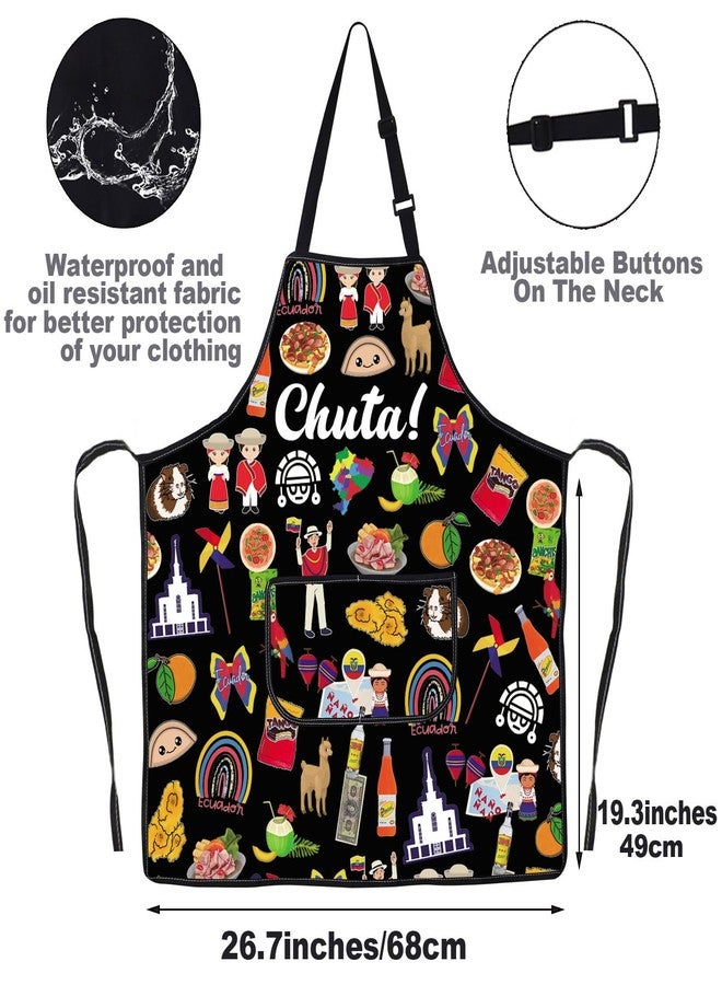G2TUP Ecuador Kitchen Apron Ecuadorian Chuta Gifts South America Kitchen Apron Ecuador Themed Apron (Chuta) - Image 2