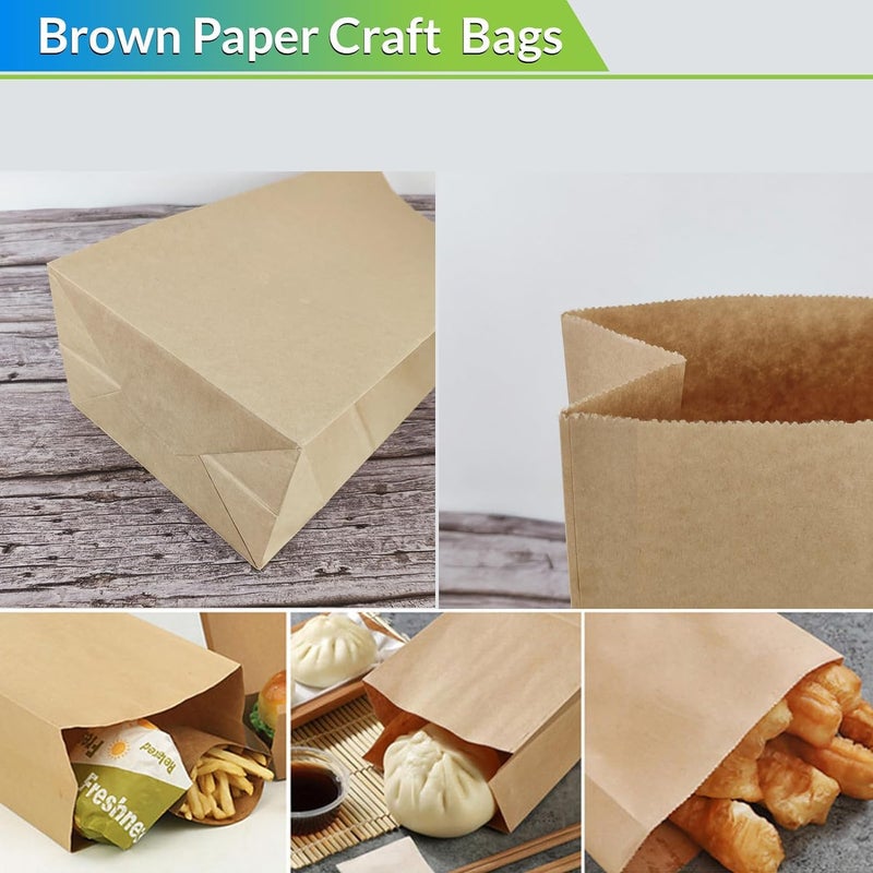 Perfect Stix 4lb Brown Paper Lunch Bags - Pack of 50ct, Disposable, Fold Top Closure - Image 3