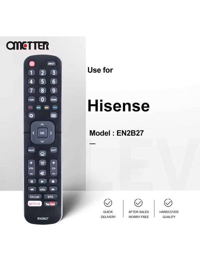 OMETTER New for Hisense Smart TV 55 Inches EN2B27 Remote Control LCD Universal 32K3110W 40K3110PW 50K3110PW - Image 2