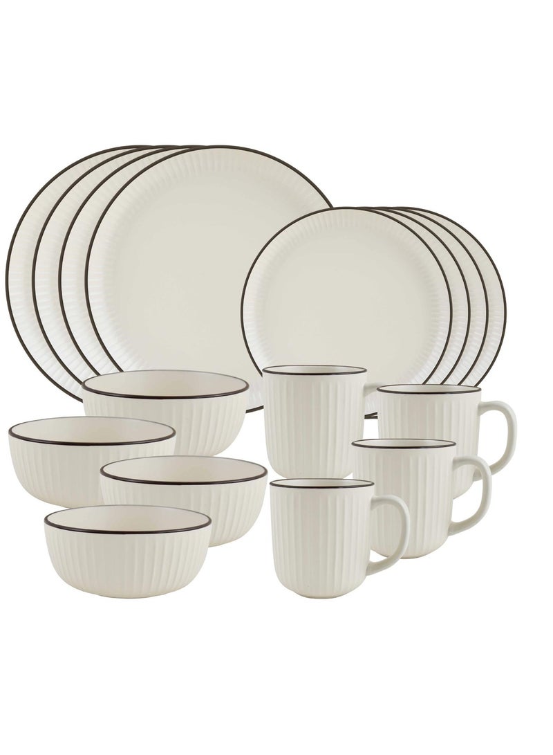 Kitchen Master 16-Piece Embossed Dinner Set Latte Rssp33-L - Image 1