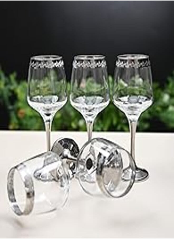 segaey Segaey LAL 558 Glass/Turkish Platinum 3418/6 Pcs / 295 cc - 10 Oz/Elegant design, Trusted Brand, Attractive shape of Sparkling Drink, Smoothies, Juices, Cocktails/High Quality Materials 