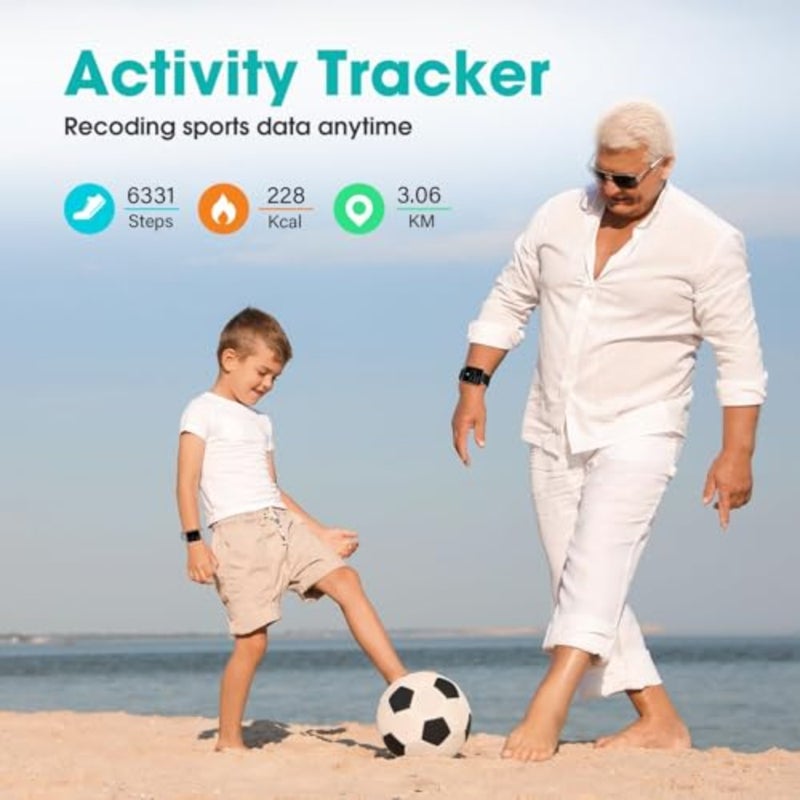 Fitness Tracker, Fitness Watch with Blood Oxygen, Heart Rate Monitor, Steps Calories Counter, Sleep Monitor, Pedometer IP68 Waterproof, Smart Watch for Android iPhones - Image 3