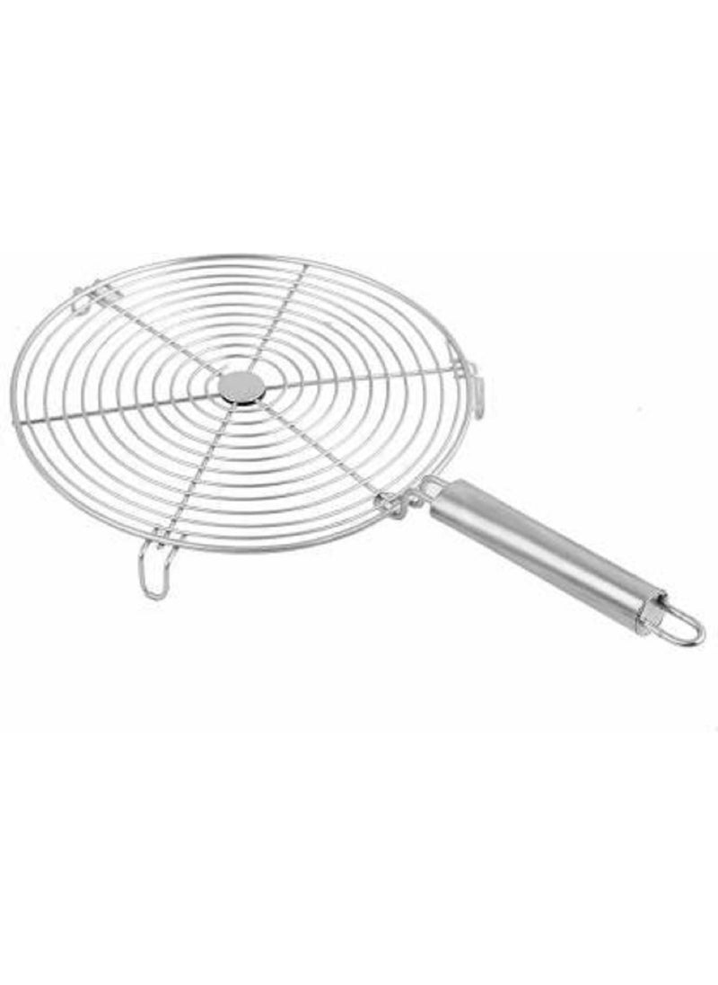 LAGET LAGET Stainless Steel Jali Roti Roast Grill Papad Roaster Phulka Papad Roasting JaliPack of 1 Silver  - Image 2
