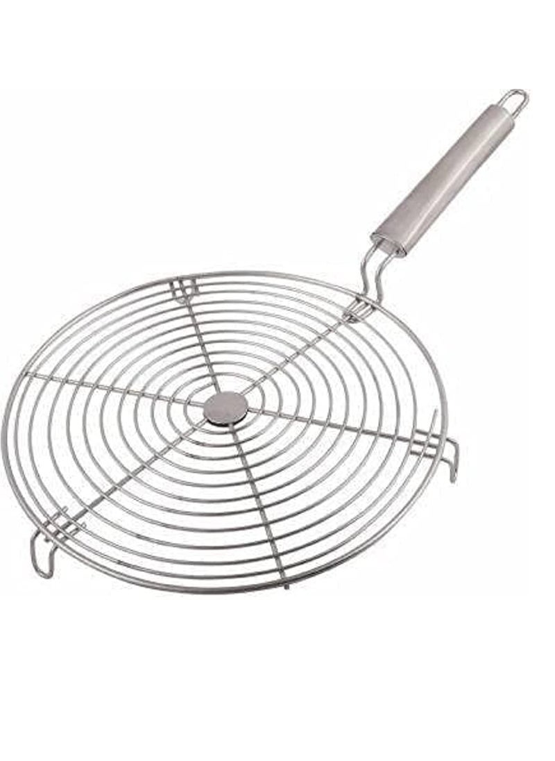 LAGET LAGET Stainless Steel Jali Roti Roast Grill Papad Roaster Phulka Papad Roasting JaliPack of 1 Silver  - Image 1