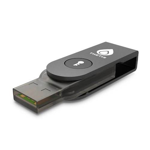 THETIS جهاز مفتاح الأمان Thetis Pro-A FIDO2 مع USB A و NFC، تطبيق مصدق TOTP/HOTP، مصادقة ثنائية العامل 2FA MFA، يعمل مع Windows/macOS/Linux/Gmail/Facebook/Dropbox/GitHub - Image 1