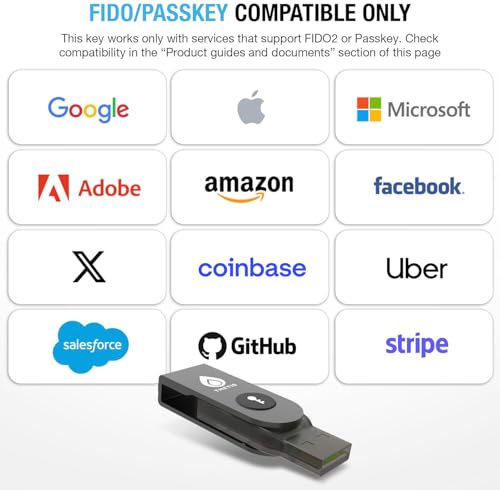 THETIS جهاز مفتاح الأمان Thetis Pro-A FIDO2 مع USB A و NFC، تطبيق مصدق TOTP/HOTP، مصادقة ثنائية العامل 2FA MFA، يعمل مع Windows/macOS/Linux/Gmail/Facebook/Dropbox/GitHub - Image 3