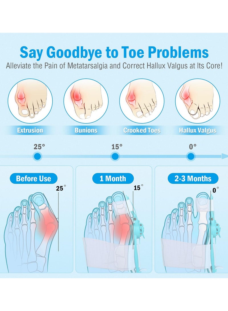 SYOSI Bunion Corrector for Women & Men, Big Toe Adjustable Knob Bunion Splint for Bunion Relief, Orthopedic Toe Straightener with Anti-slip Heel Strap, Suitable for Left and Right Feet - Image 2