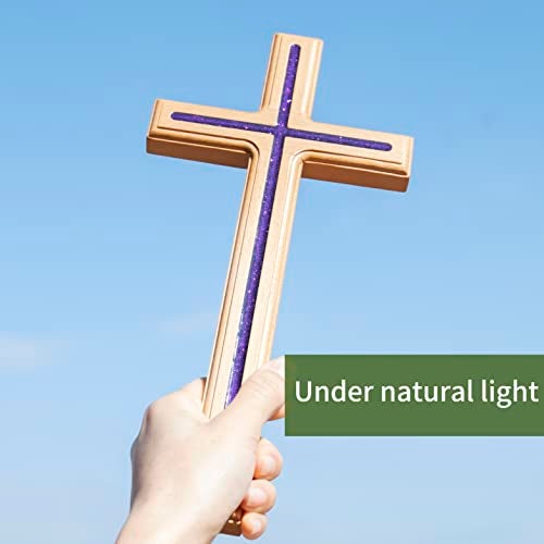ARCHOBAN Cross for Wall, 12 Inch Handmade Catholic Wooden Wall Cross Decor, Giftable - Image 2