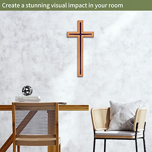 ARCHOBAN Cross for Wall, 12 Inch Handmade Catholic Wooden Wall Cross Decor, Giftable - Image 5