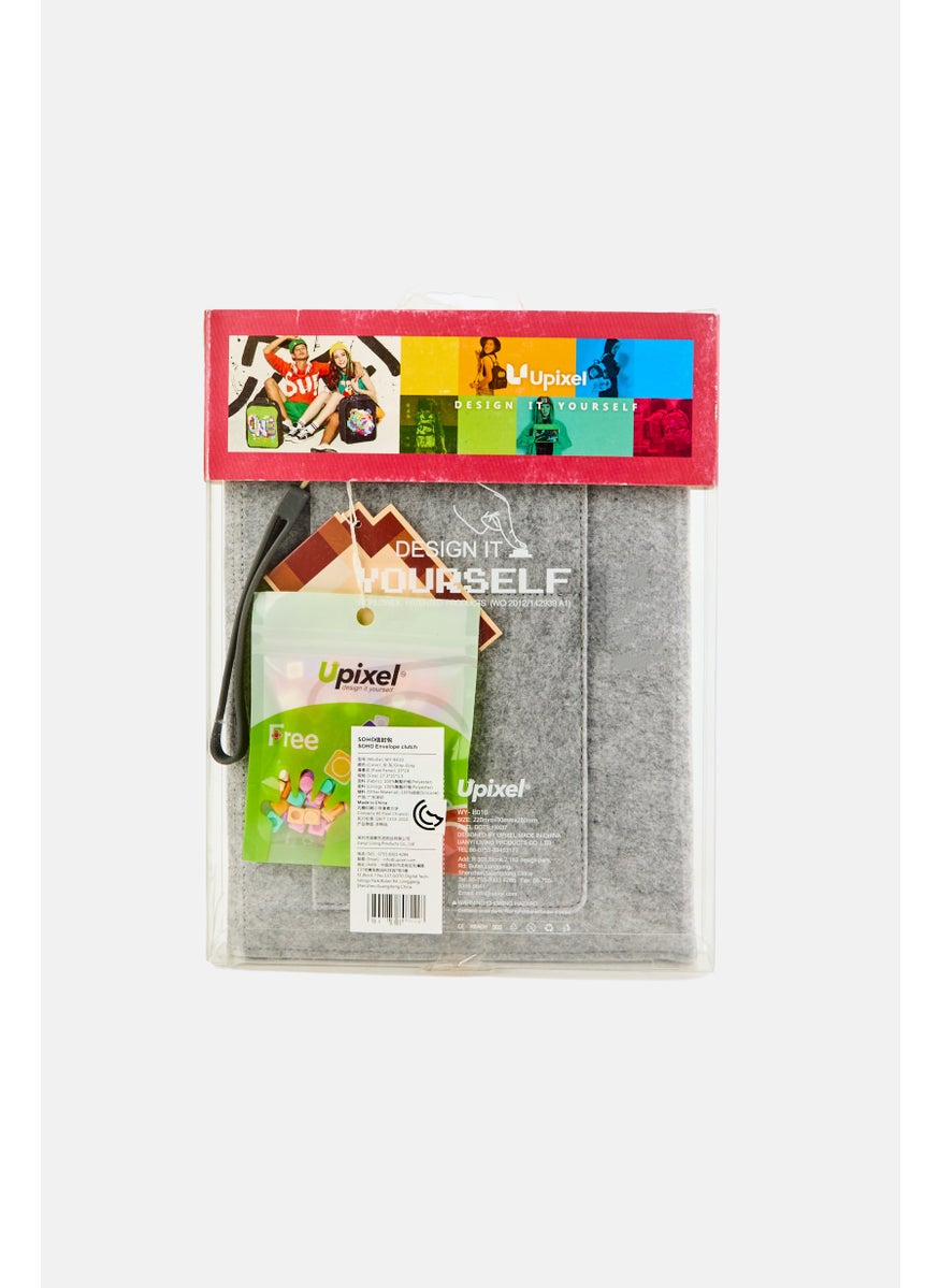 UPIXEL Soho Envelop Clutch With Pixel Chips, Grey  - Image 2