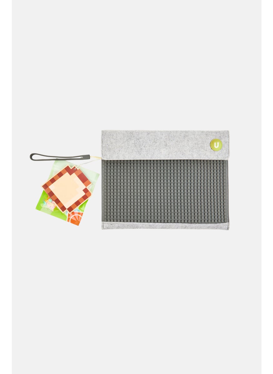 UPIXEL Soho Envelop Clutch With Pixel Chips, Grey  - Image 3