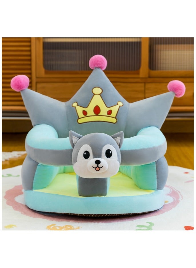 Baby Sofa Learn Sitting Chair, Nursery Sit Support Plush Seat, Soft Hugging Pillow Cushion, Infant Floor Seats, Non-slip Armchair, Cartoon Animal Design, Gift for Kids Boys Girls - Image 1