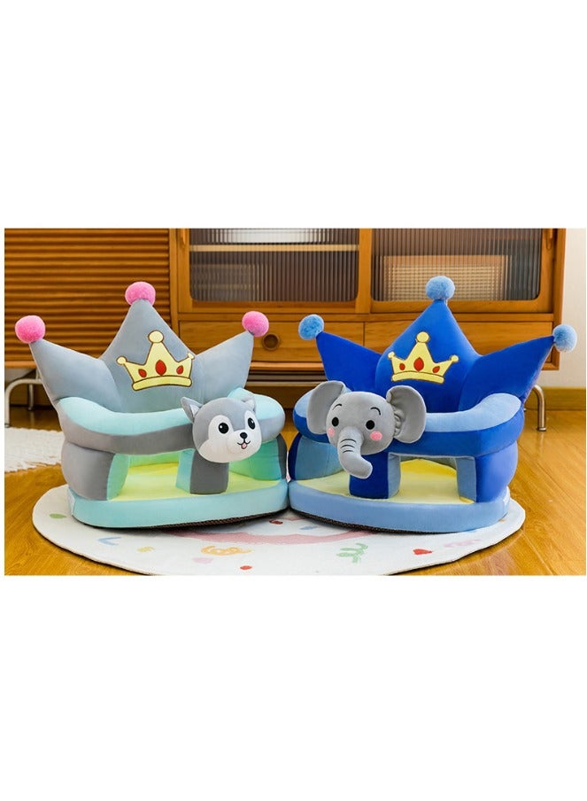 Baby Sofa Learn Sitting Chair, Nursery Sit Support Plush Seat, Soft Hugging Pillow Cushion, Infant Floor Seats, Non-slip Armchair, Cartoon Animal Design, Gift for Kids Boys Girls - Image 2