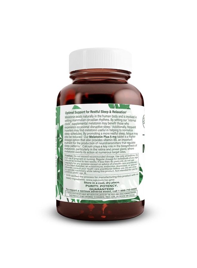 Natural Nutra Vegan Melatonin 5mg with Vitamin B6, Fast Dissolve, Melatonin with Calcium for Optimal Sleep, Help to Normal Sleep, Gluten Free, 100 Tablets - Image 2
