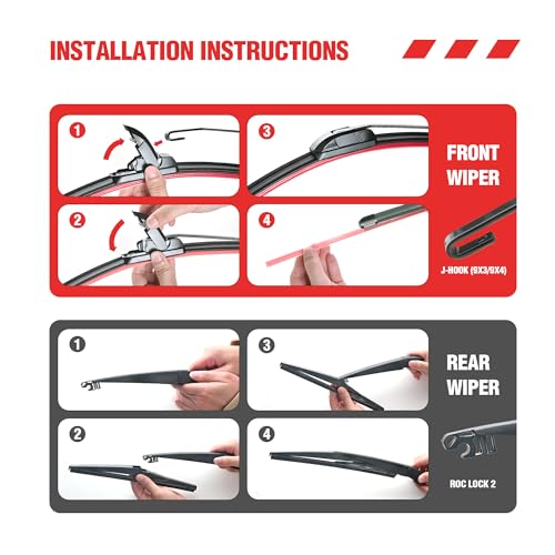 BERG REGEN 3 Wipers Windshield Wiper Blades Replacement for Jeep Grand cherokee 2021-2014 Premium All-Season Automotive Original Equipment Wiper Blades Set - 22"/21"/11" (Set of 3) - Image 3