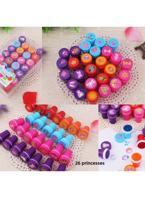 Cute Cartoon Alphabet Stamp Set for Kids Princess
