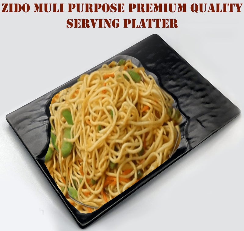 ZIDO (Pack of 1 Exclusive Classical Design Serving Platter for All Type of Snacks Like Burger, Cutlet, Pakora, Momos, French Fries and All Tandoori Items. - Image 5