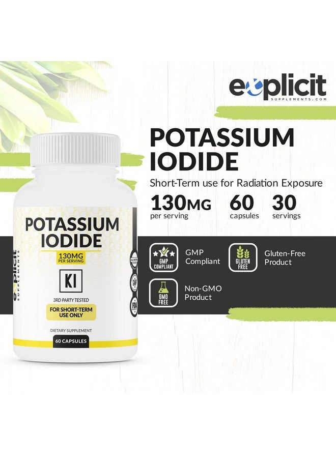 eXplicit Supplements Potassium Iodide 130mg Dose - 30 Servings - Thyroid Support & Defense - Image 2
