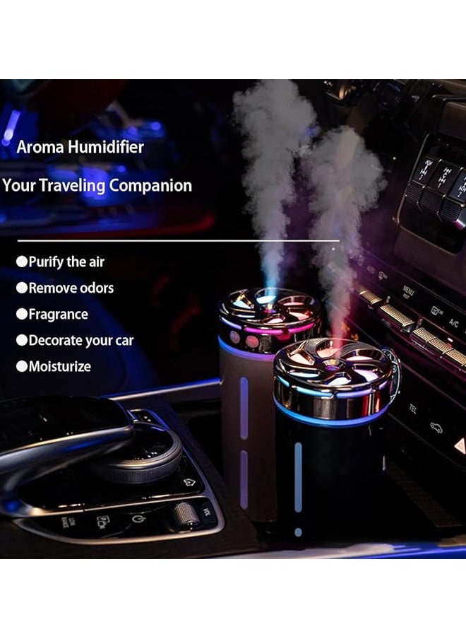 Arabest - Car Diffuser Humidifier,USB Mini Cool Mist Air Essential Oil Diffuser Quiet Automatic Power Off with LED Light,Aromatherapy Diffuser,Mini Air Humidifier for Car, Home, Office,Small Room - Image 1
