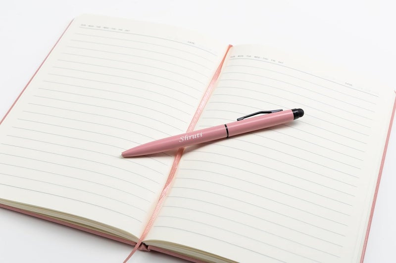 AICA Gifts Personalized Pens with Name Engraved Roller Ball Pen I Comfortable to Hold & Write I Gift for Men & Women Birthday Office Corporate Gifting (Nude Pink) - Image 5