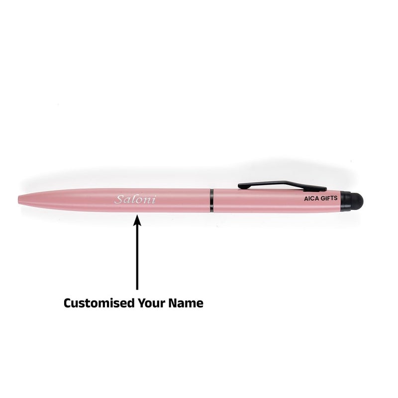 AICA Gifts Personalized Pens with Name Engraved Roller Ball Pen I Comfortable to Hold & Write I Gift for Men & Women Birthday Office Corporate Gifting (Nude Pink) - Image 2