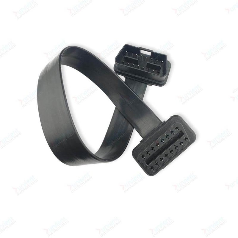 Durvient.com® 30 CM OBD II Extension Cable 16 Pin Male to Female: Easy Installation with 90-Degree Angle for GPS, Accessories (Pack of 1) - Image 1