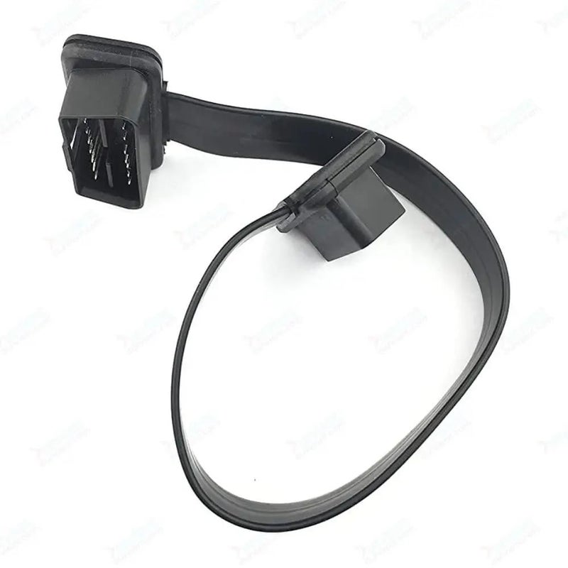 Durvient.com® 30 CM OBD II Extension Cable 16 Pin Male to Female: Easy Installation with 90-Degree Angle for GPS, Accessories (Pack of 1) - Image 2