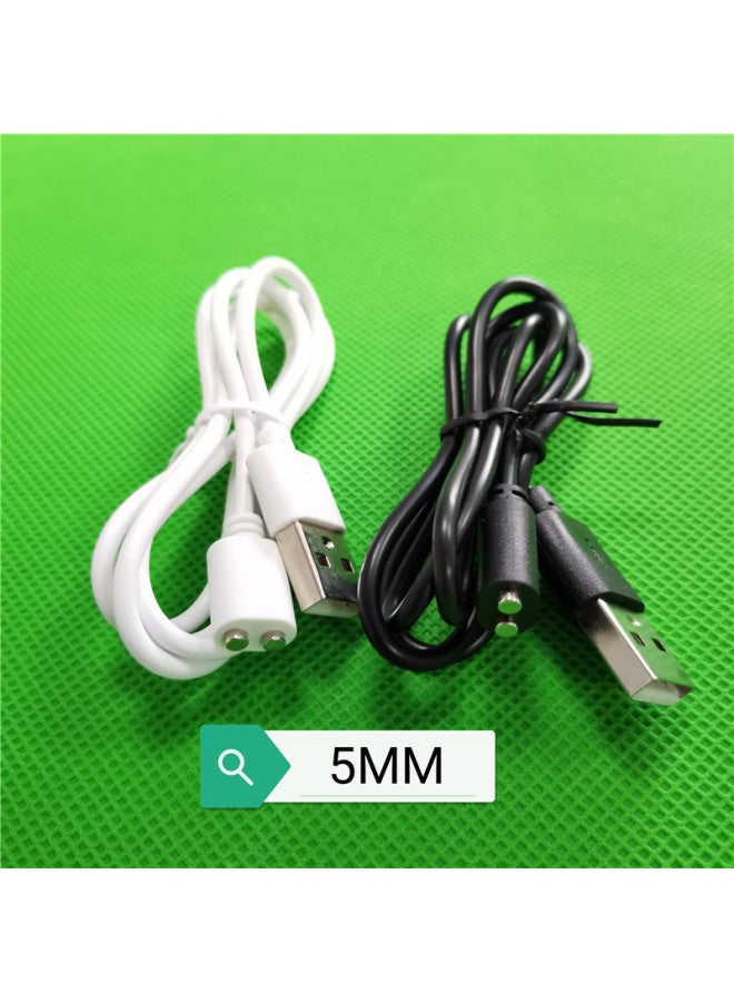 Adults Magnetic Charging Cable 4-13MM Center Distance Airplane Cup Sexual Products USB Charging Cable Digital Power Line-Color:Center Distance 5MM Black 0.8 Meters  - Image 1