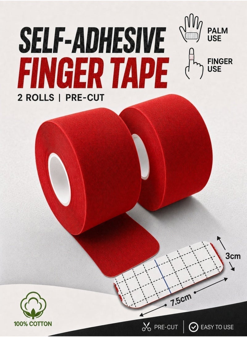 Munyee Hua Precut Finger Tape, 2 Rolls Self-Adhesive Kinesiology Tape, 134 Pre-Cut Strips 3 x 7.5 cm, Breathable Elastic Finger and Palm Protection Tape for Finger Joint Support, Padel, Climbing, Golf, Gym and Sports - Image 5