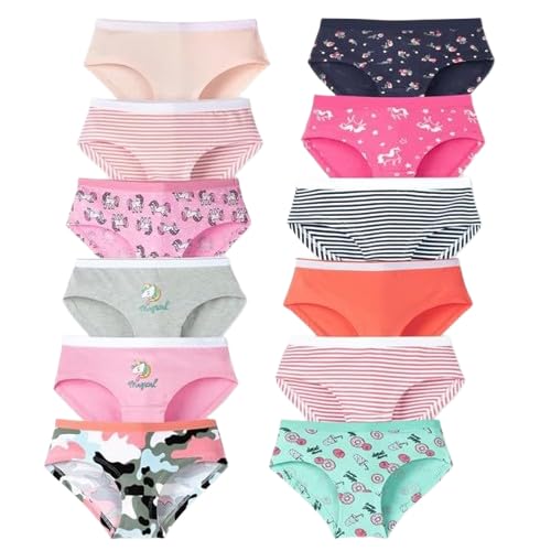ARIEL Girl's Cotton Multicolour Panties, Pack of 12 (ARIEL-KidP-12-34Years_N1) - Image 1