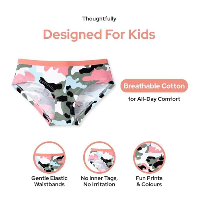 ARIEL Girl's Cotton Multicolour Panties, Pack of 12 (ARIEL-KidP-12-34Years_N1) - Image 3