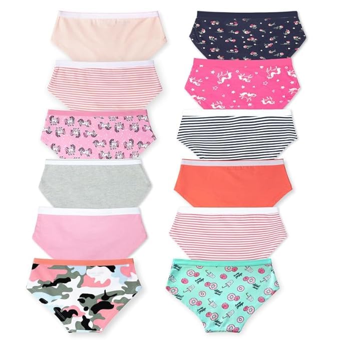 ARIEL Girl's Cotton Multicolour Panties, Pack of 12 (ARIEL-KidP-12-34Years_N1) - Image 2