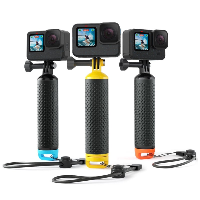 Sametop Floating Handle Grip Floaty Stick Waterproof Handler Accessory Compatible with GoPro Hero 13, 12, 11, 10, 9, 8, 7, 6, 5, 4, Session, 3+, 3, Hero(2018), Max, DJI Osmo Action Cameras (Yellow) - Image 1