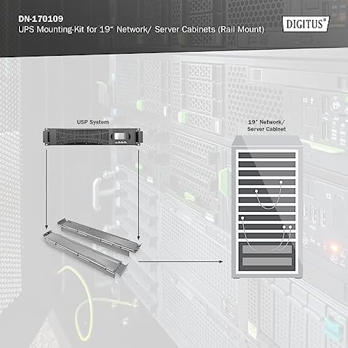 UPS MOUNTING KIT FOR 19" NETWORK/SERVER CABINETS (PROFILE RAIL) - Image 2