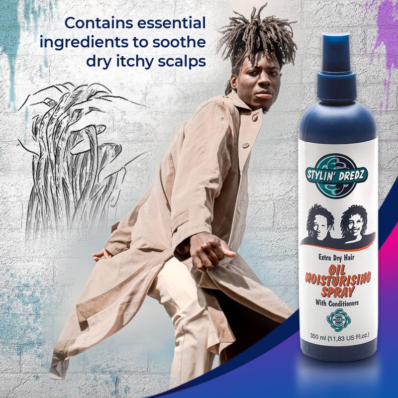 Stylin Dredz Extra Dry Hair Oil Moisturizing Spray with Conditioners | Dreadlock Spray & Braid Moisturizer 350 ml - Single - Image 5